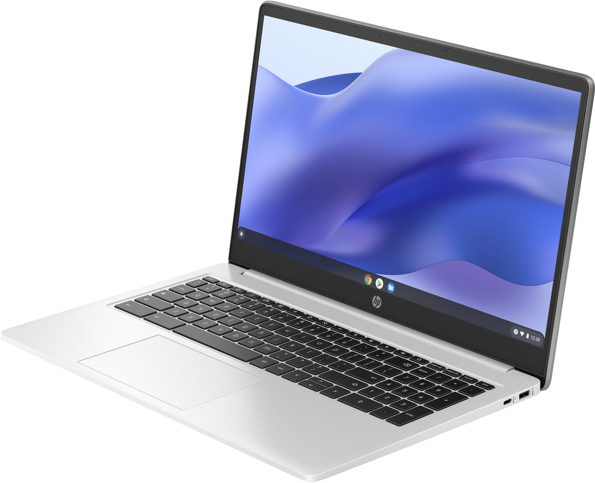 HP Chromebook 15a Laptop - 39.6 cm (15.6&quot;) - Intel® Pentium® Silver N6000 - 4 GB LPDDR4x-SDRAM - 128 GB eMMC - Wi-Fi 5 - ChromeOS - Silver