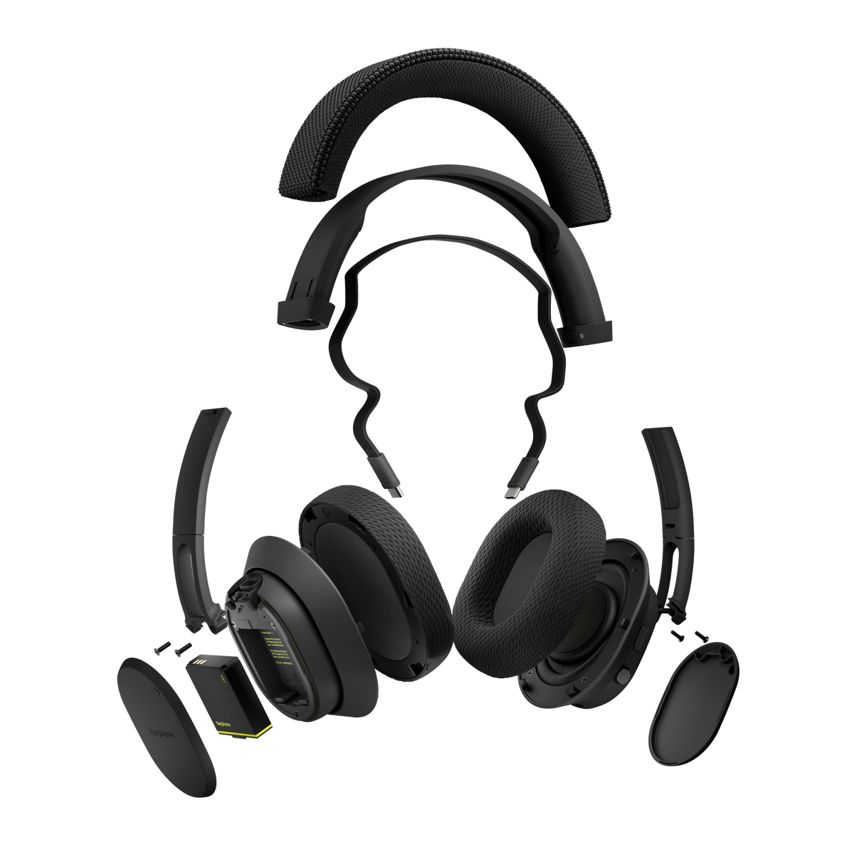 Fairphone Fairbuds XL (2nd Generation) - Bluetooth Wireless Headset in Horizon Black