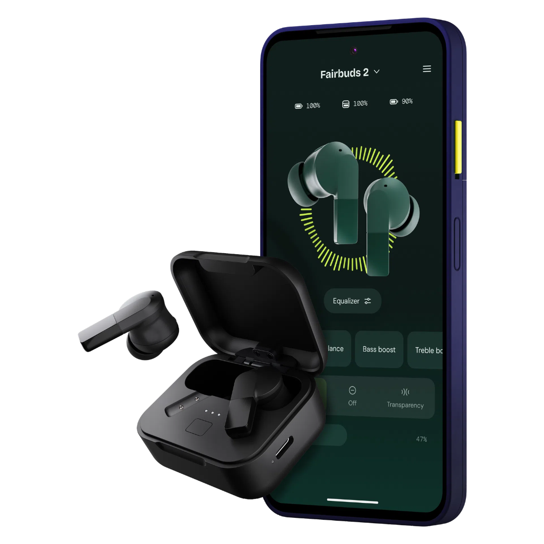 Fairphone Fairbuds 2 - True Wireless Stereo (TWS) Earbuds in Horizon Black