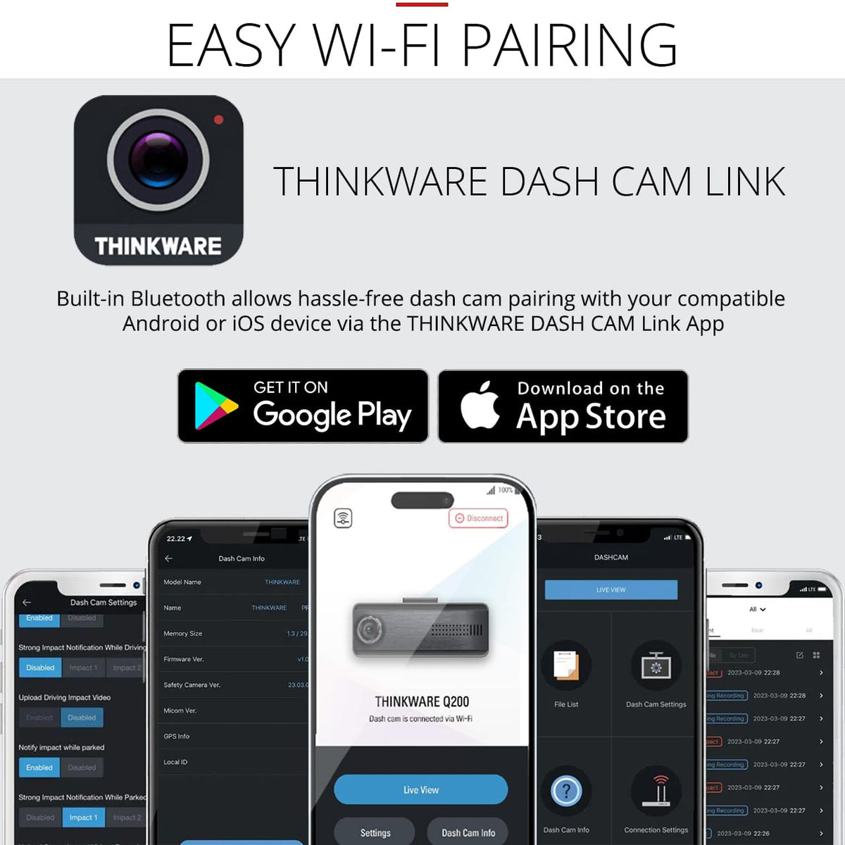 Thinkware Q200 - Dual Lead 2K QHD Front Camera Dashcam
