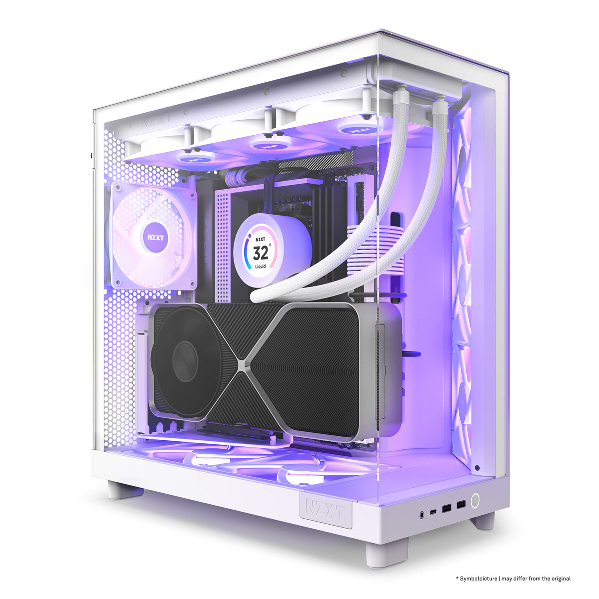NZXT H6 Flow RGB - ATX Mid Tower Case in White