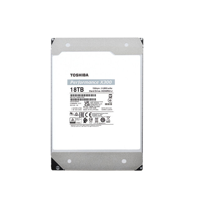 Toshiba X300 - 7200 RPM Serial ATA III 3.5" HDD - 18 TB