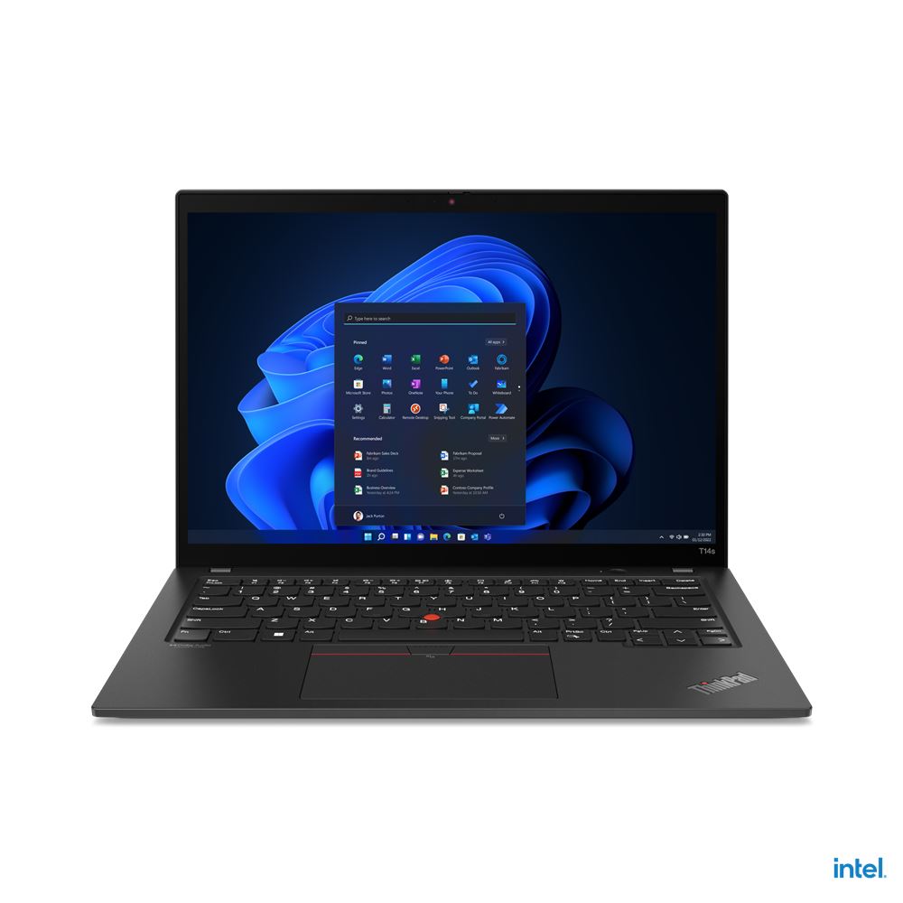 Lenovo ThinkPad T14s Gen 3 (Intel) i7-1260P Notebook 35.6 cm (14&quot;) WUXGA Intel Core i7 16 GB LPDDR5-SDRAM 512 GB SSD Wi-Fi 6E (802.11ax) Win