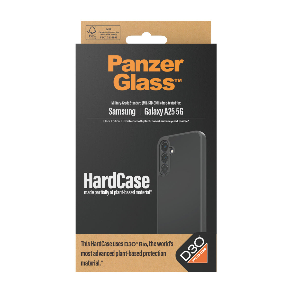 PanzerGlass ® HardCase with D3O for Galaxy A25 (5G) in Black