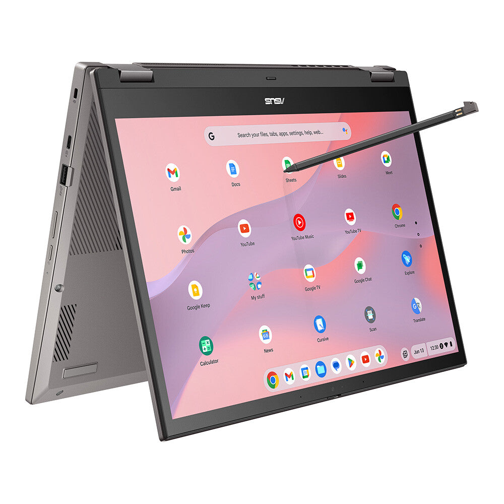 ASUS Chromebook CX34 Flip - 35.6 cm (14") - Touchscreen - Intel® Core™ i7-1255U - 8 GB LPDDR4x-SDRAM - 512 GB SSD - Wi-Fi 6E - ChromeOS - Grey