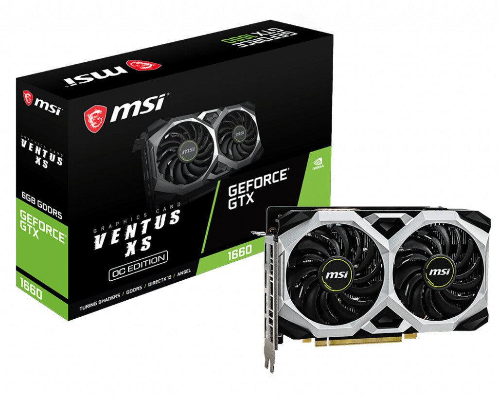 MSI VENTUS XS OC - NVIDIA 6 GB GDDR5 GeForce GTX 1660 graphics card