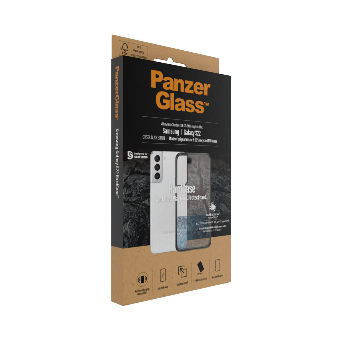 PanzerGlass ® HardCase for Galaxy S22 in Smokey Black