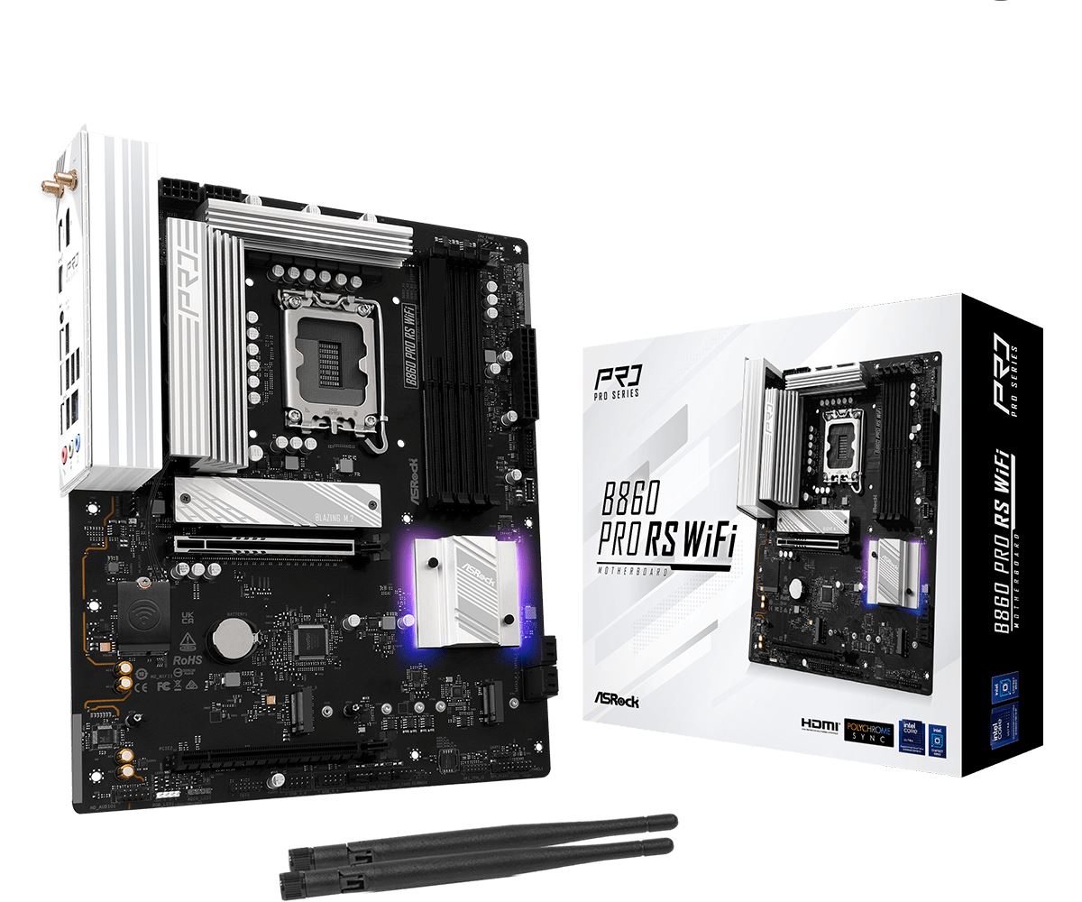 Asrock B860 Pro RS WiFi Intel B860 LGA 1851 (Socket V1) ATX