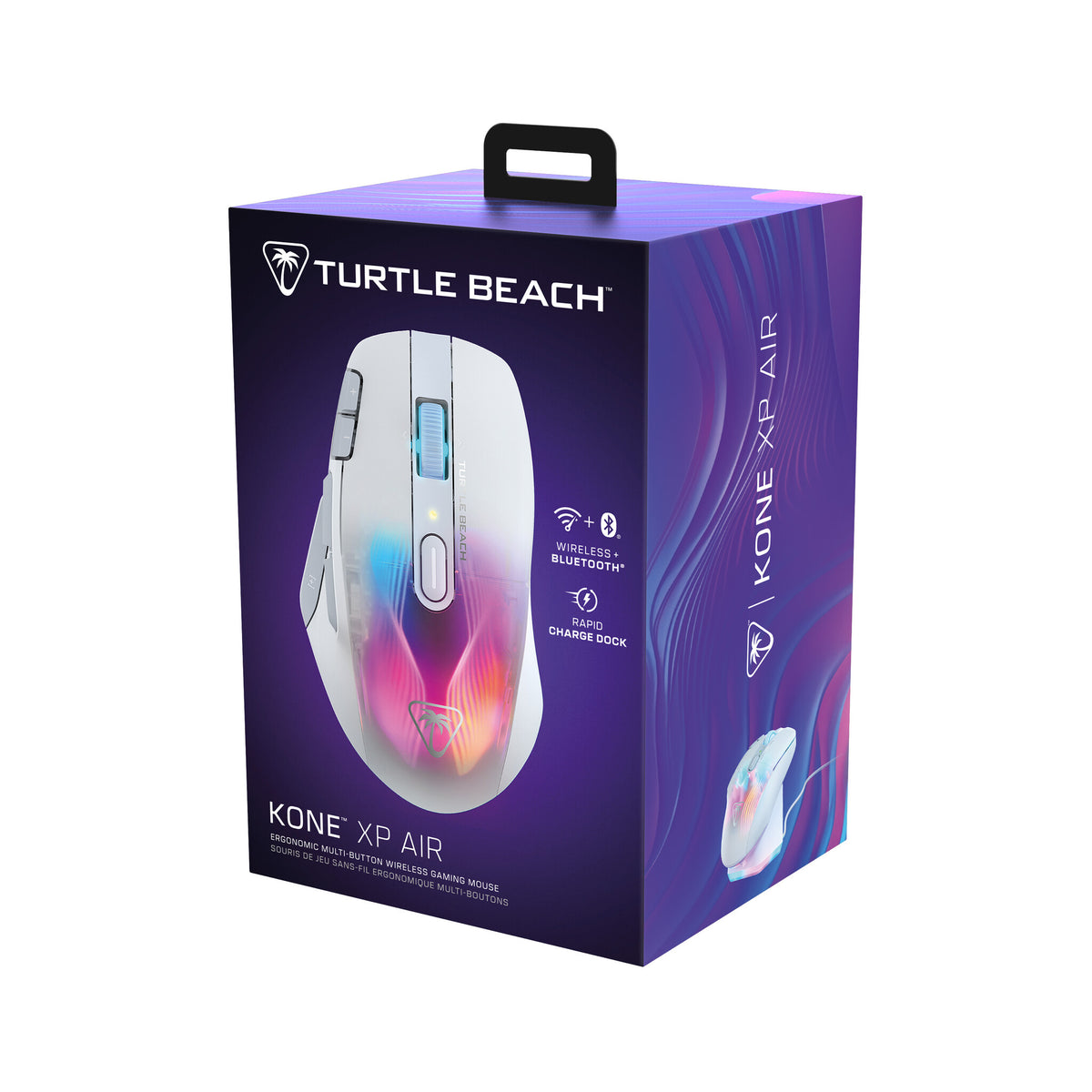 Turtle Beach Kone XP Air - RF Wireless + Bluetooth Optical Gaming Mouse in White - 19,000 DPI