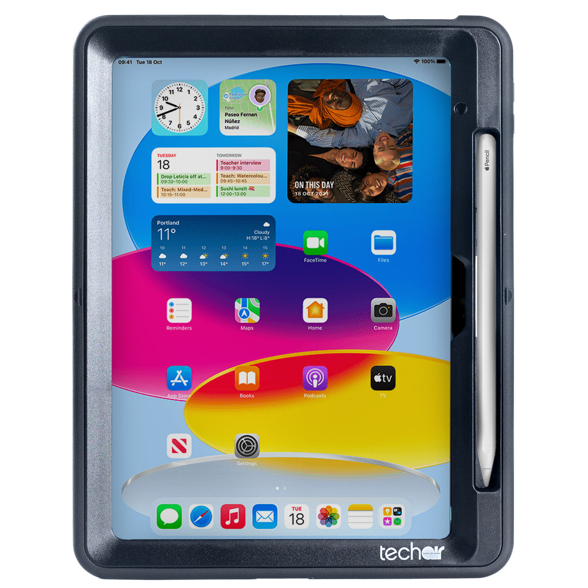 Techair Rugged Case for 10.9&quot; iPad in Black