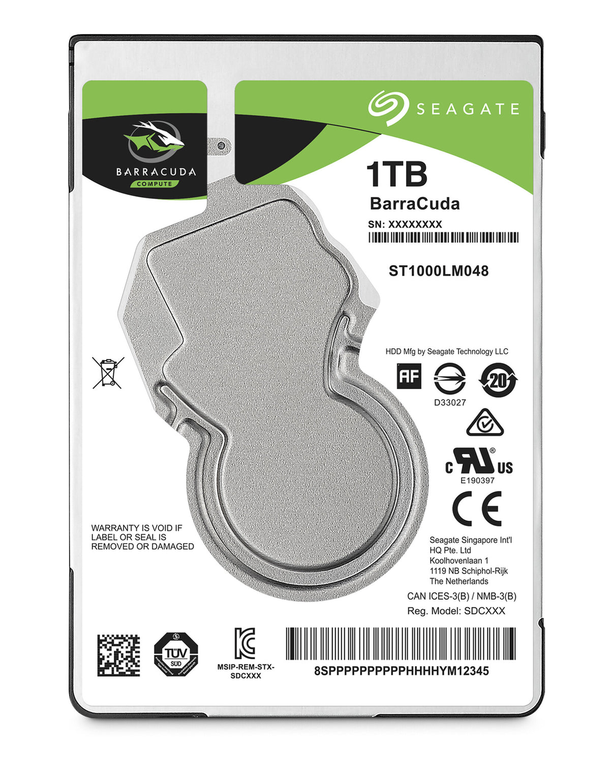 Seagate Barracuda - 5.4K RPM Serial ATA III 2.5" HDD - 1 TB