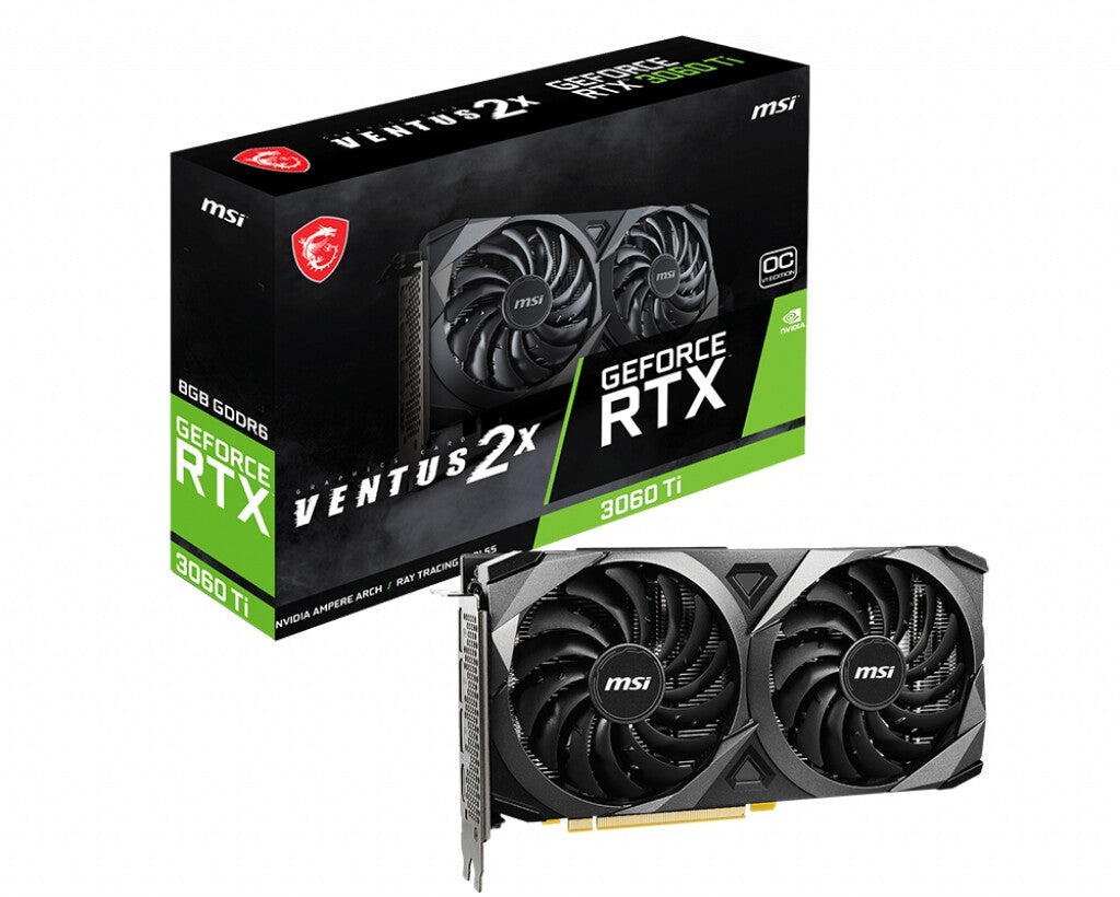 MSI VENTUS 2X OC V1 - NVIDIA 8 GB GDDR6 GeForce RTX 3060 Ti graphics card