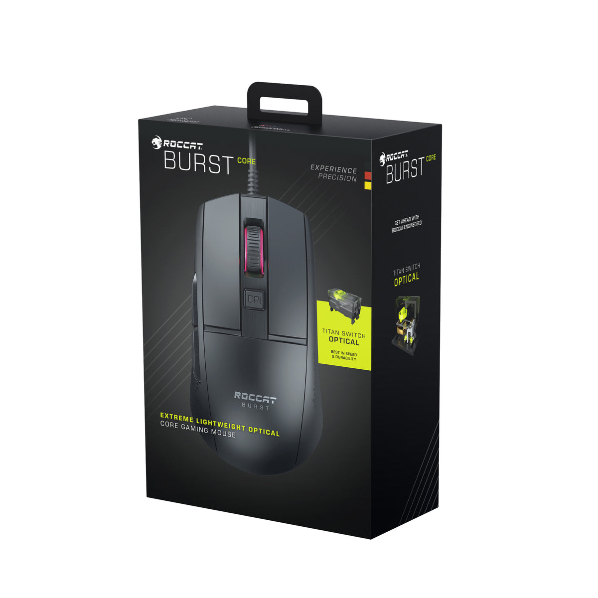 ROCCAT Burst Core - Wired USB Optical Mouse in Black - 8,500 DPI