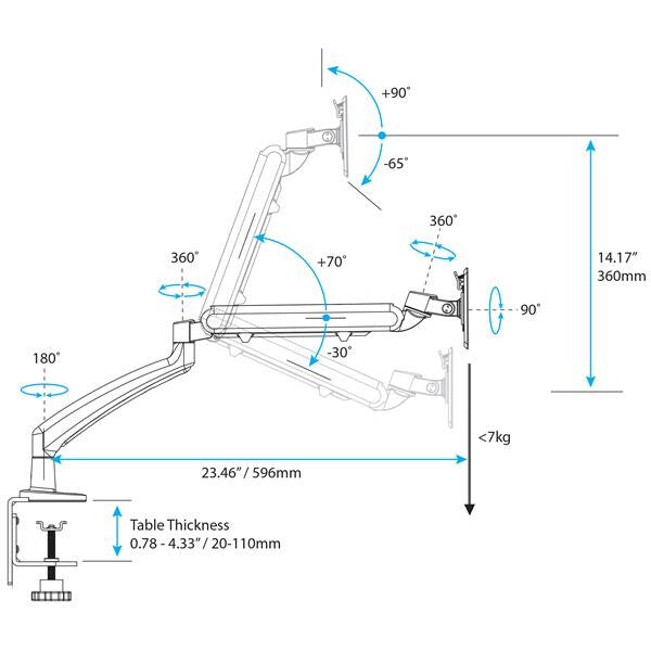 StarTech.com ARMSLIM - Desk monitor mount for 30.5 cm (12") to 86.4 cm (34")
