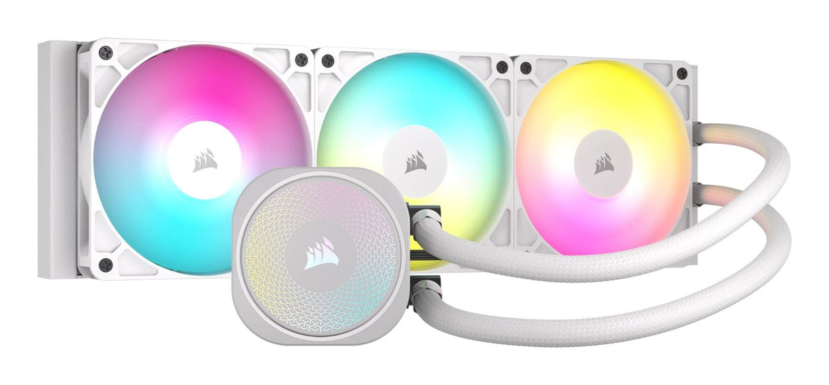Corsair NAUTILUS 360 RS ARGB - All-in-one Liquid Processor Cooler in White - 360mm