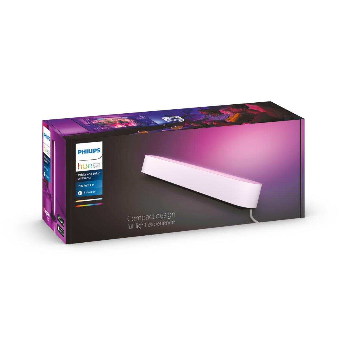 Philips Hue Play light bar Extension Pack in White - White and colour ambience (Pack of 1)