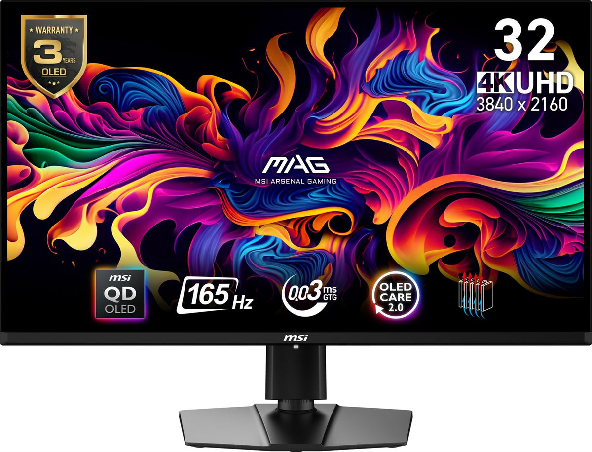 MSI MAG 321UP QD-OLED computer monitor 80 cm (31.5") 3840 x 2160 pixels 4K Ultra HD Black