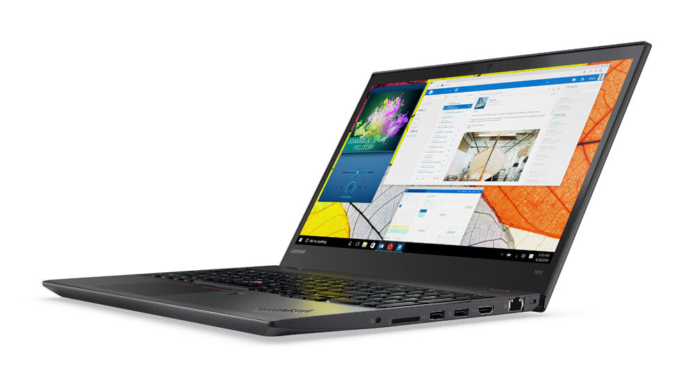Lenovo ThinkPad T570 Laptop - 39.6 cm (15.6") - Intel® Core™ i5-7200U - 8 GB DDR4-SDRAM - 256 GB SSD - Wi-Fi 5 - Windows 10 Pro - Black - Refurbished