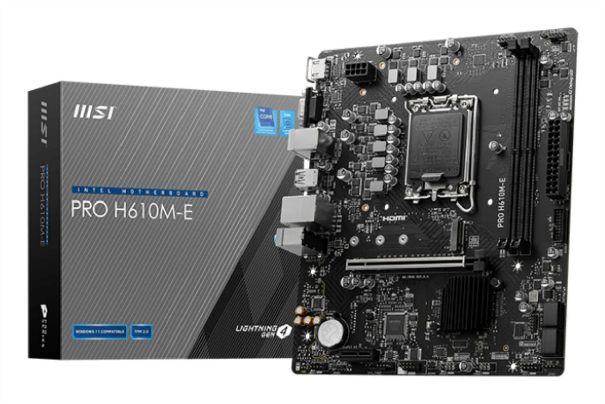 MSI PRO H610M-E micro ATX motherboard - Intel H610 LGA 1700
