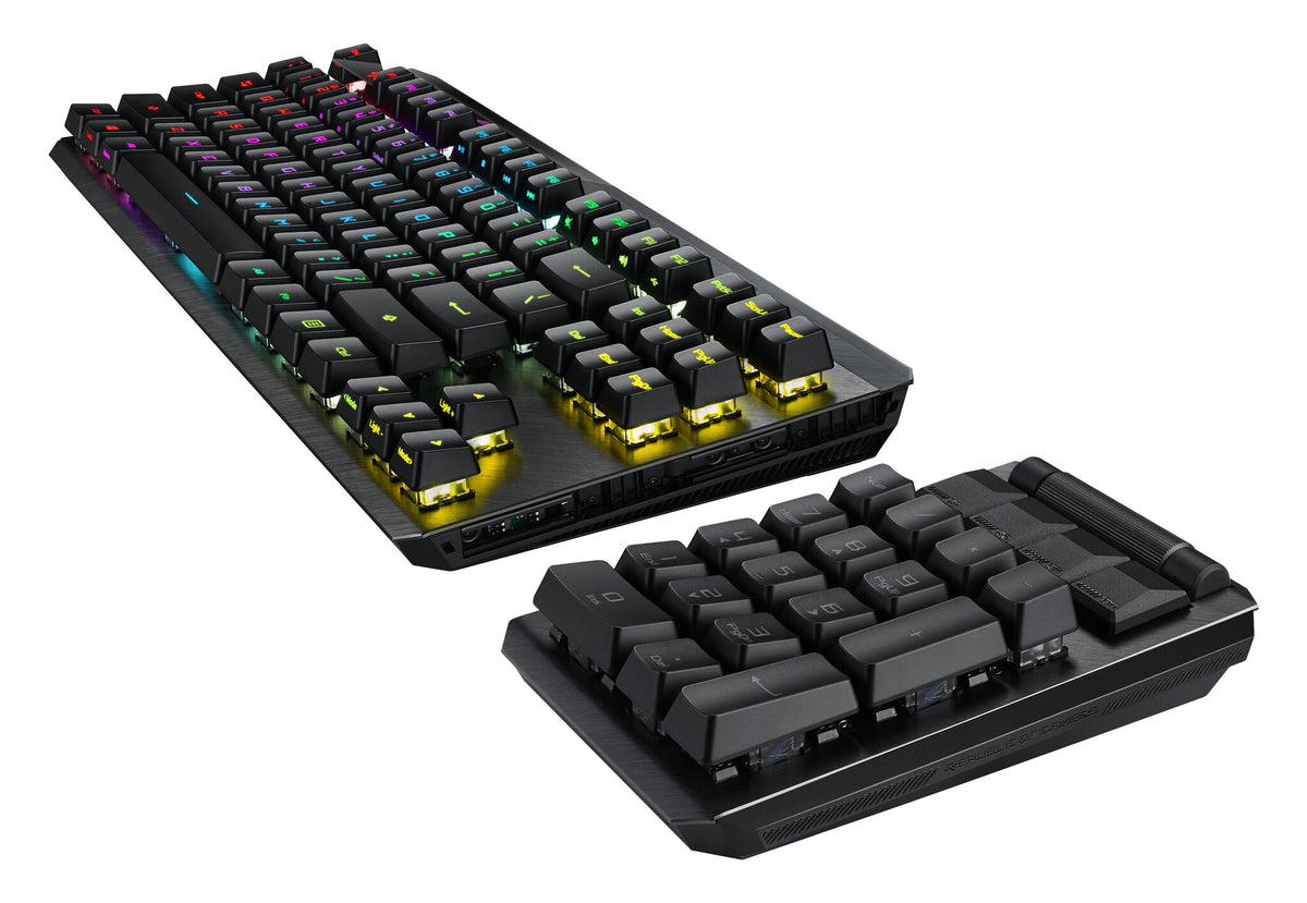 ASUS ROG CLAYMORE II - USB Wired + RF Wireless RGB Mechanical Keyboard in Black (QWERTY UK)
