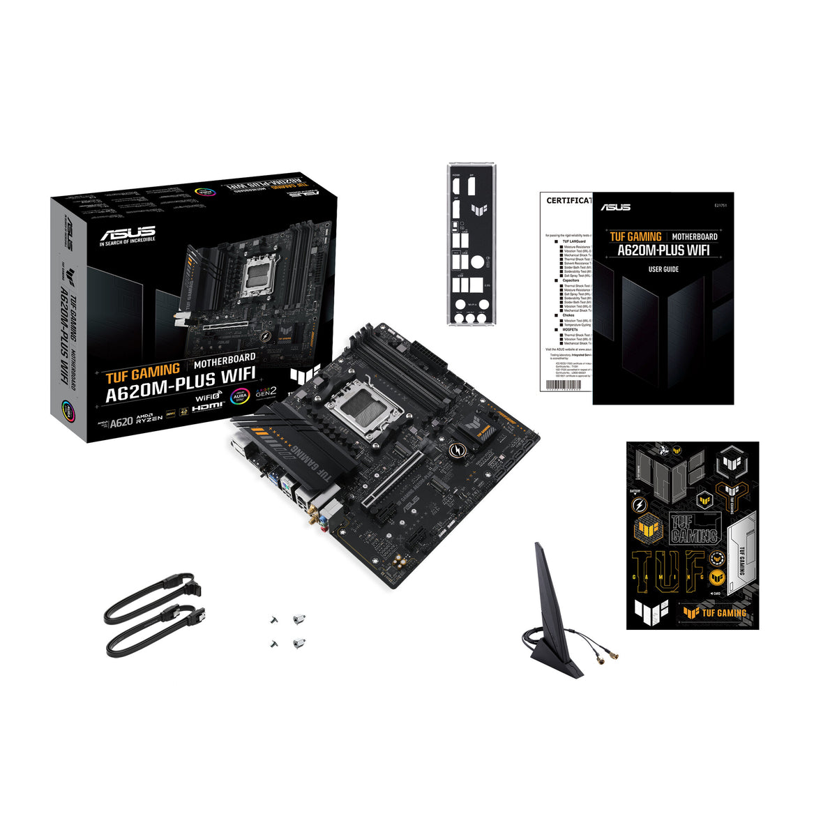 ASUS TUF GAMING A620M-PLUS WIFI micro ATX motherboard - AMD A620 Socket AM5