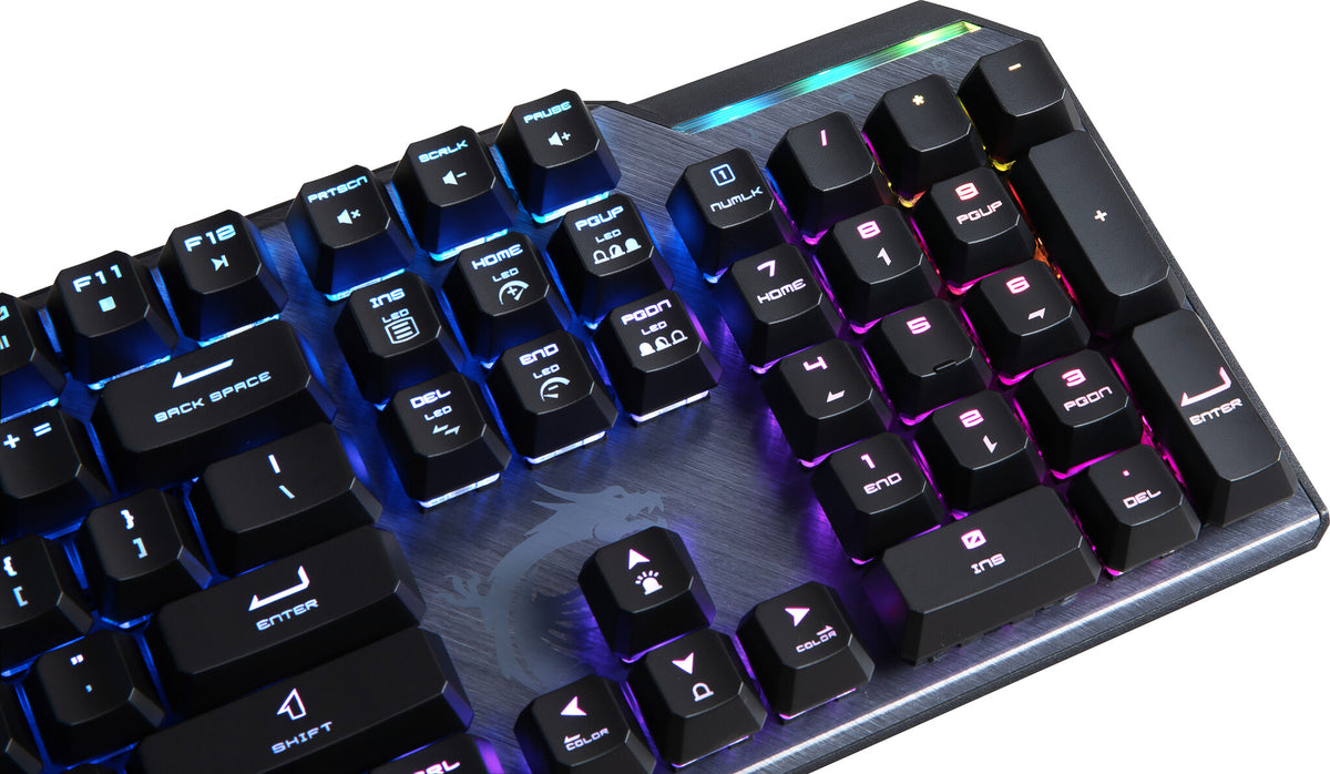 MSI VIGOR GK50 Elite - USB Wired RGB Mechanical Gaming Keyboard in Black (QWERTY UK)