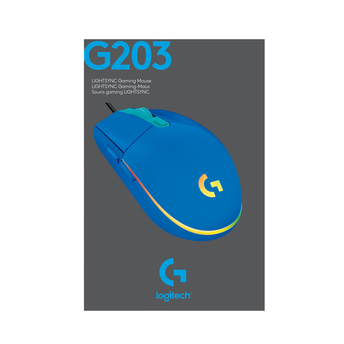 Logitech G - G203 LIGHTSYNC Gaming Mouse in Blue - 8,000 DPI