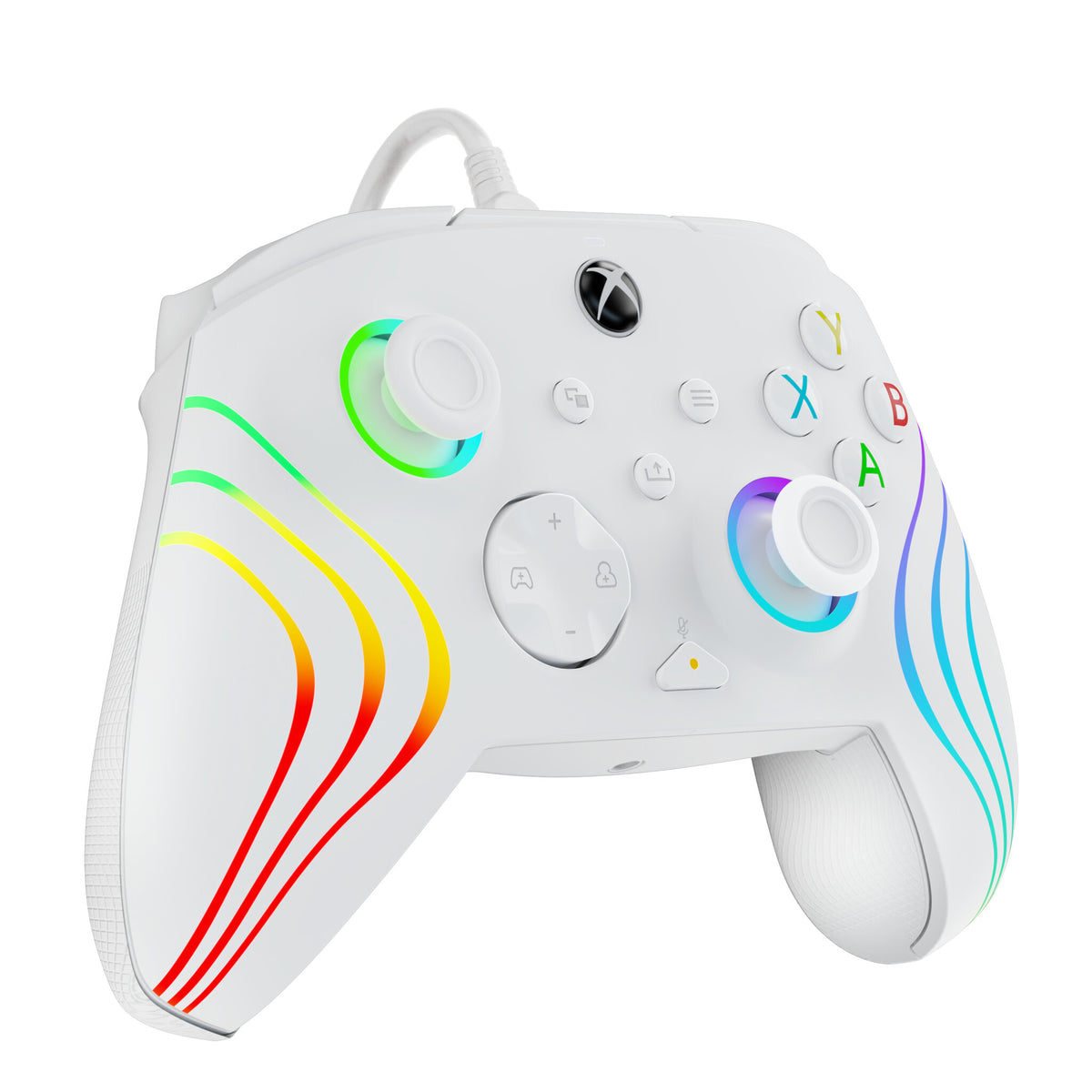 PDP Afterglow Wave - Wired Controller for PC / Xbox Series X|S in White