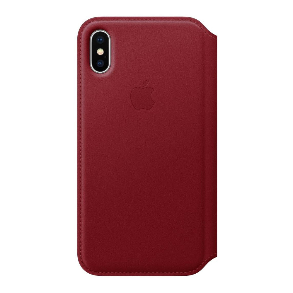Apple iPhone X Leather Folio Case - (PRODUCT)RED