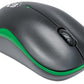 Manhattan Success 2.4Ghz Wireless Optical Mouse in Black/Green - 1,000dpi