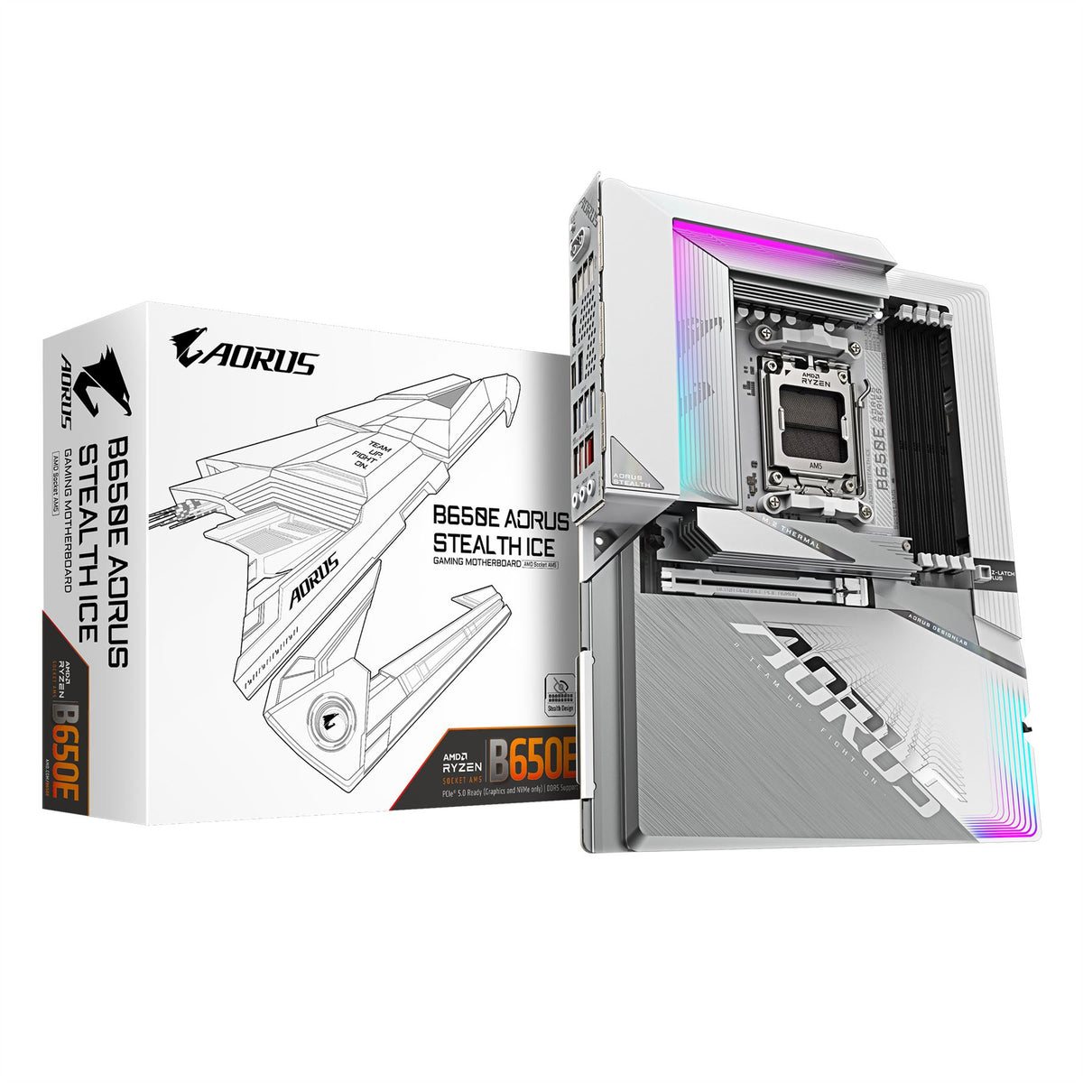 GIGABYTE B650E AORUS STEALTH ICE ATX motherboard - AMD B650 Socket AM5