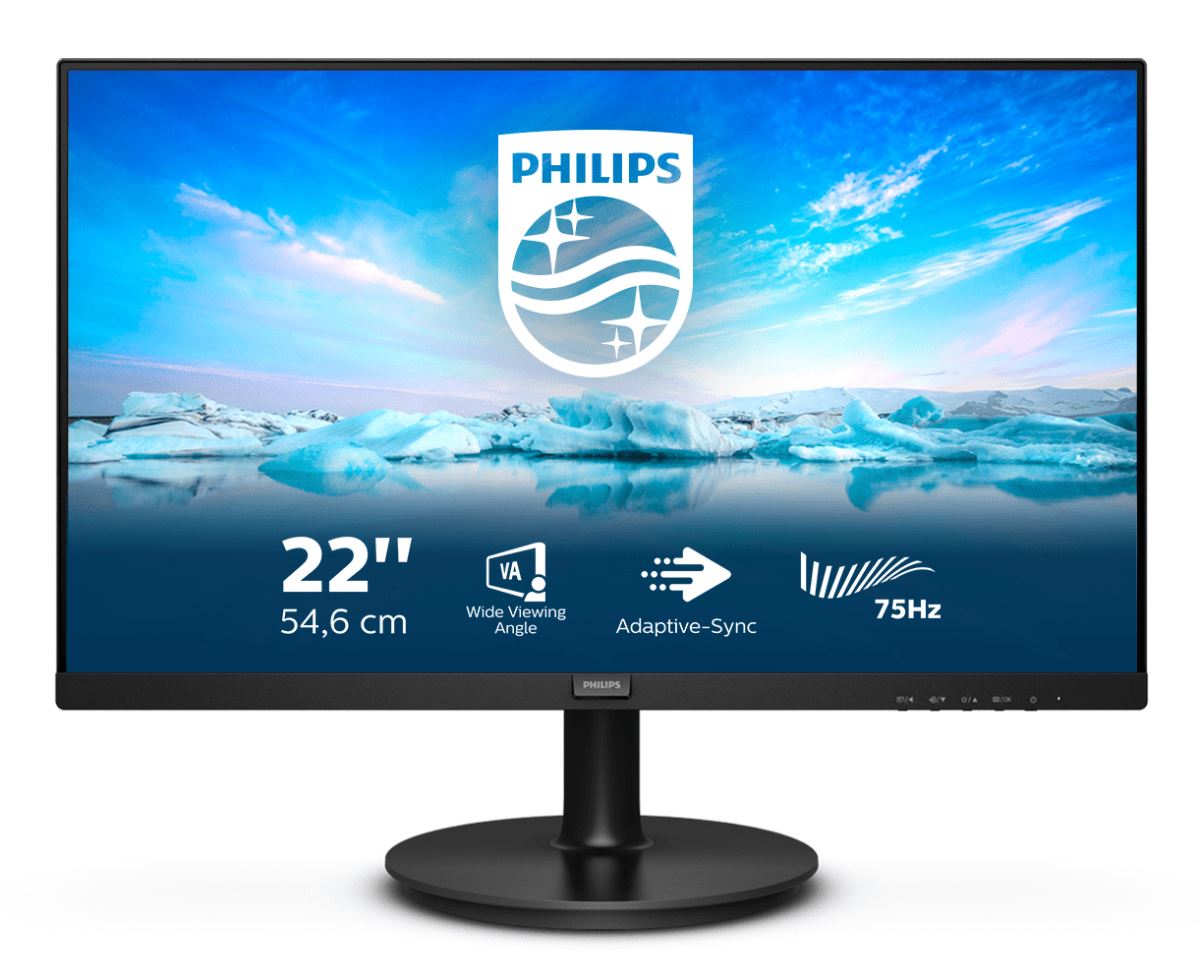 Philips V Line 221V8LD/00 Computer Monitor 54.6 cm (21.5&quot;) 1920 x 1080 pixels Full HD LCD Black