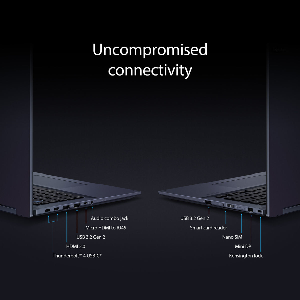 ASUS ExpertBook Hybrid (2-in-1) - 35.6 cm (14") - Touchscreen - Intel® Core™ i7-1195G7 - 16 GB DDR4-SDRAM - 512 GB SSD - Wi-Fi 6 - Windows 11 Pro - Black