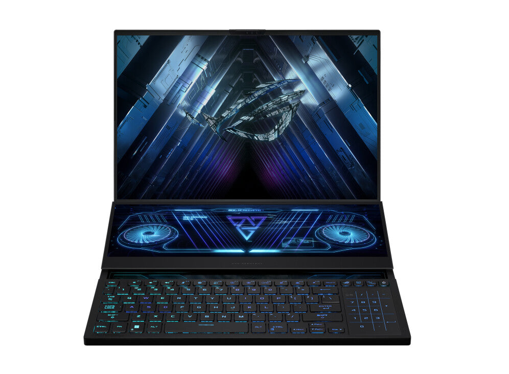 ASUS ROG Zephyrus Duo 16 GX650PY-NM010W laptop 40.6 cm (16&quot;) WQXGA AMD Ryzen™ 9 7945HX 32 GB DDR5-SDRAM 2 TB SSD NVIDIA GeForce RTX 4090 Wi-Fi 6E (802.11ax) Windows 11 Home Black