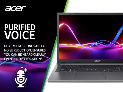 Acer Aspire 3 Laptop - 43.9 cm (17.3&quot;) - Intel N100 - 4GB LPDDR5-SDRAM - 512 GB SSD - Wi-Fi 6 - Windows 11 Home - Grey