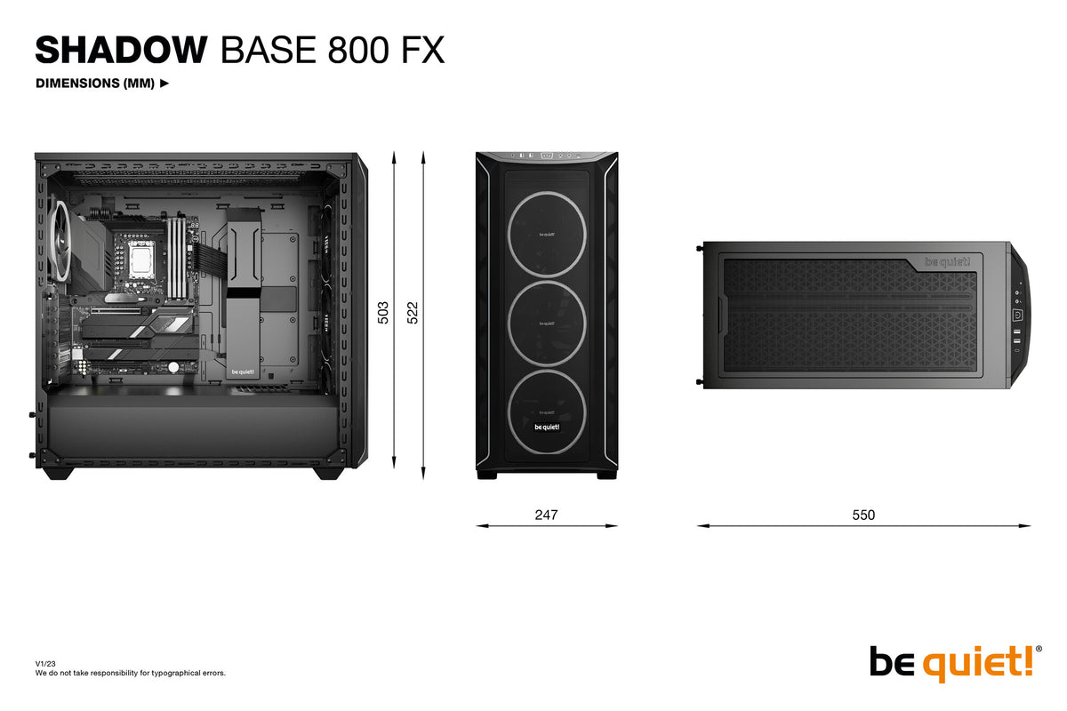 be quiet! Shadow Base 800 FX - ATX Mid Tower Case in Black