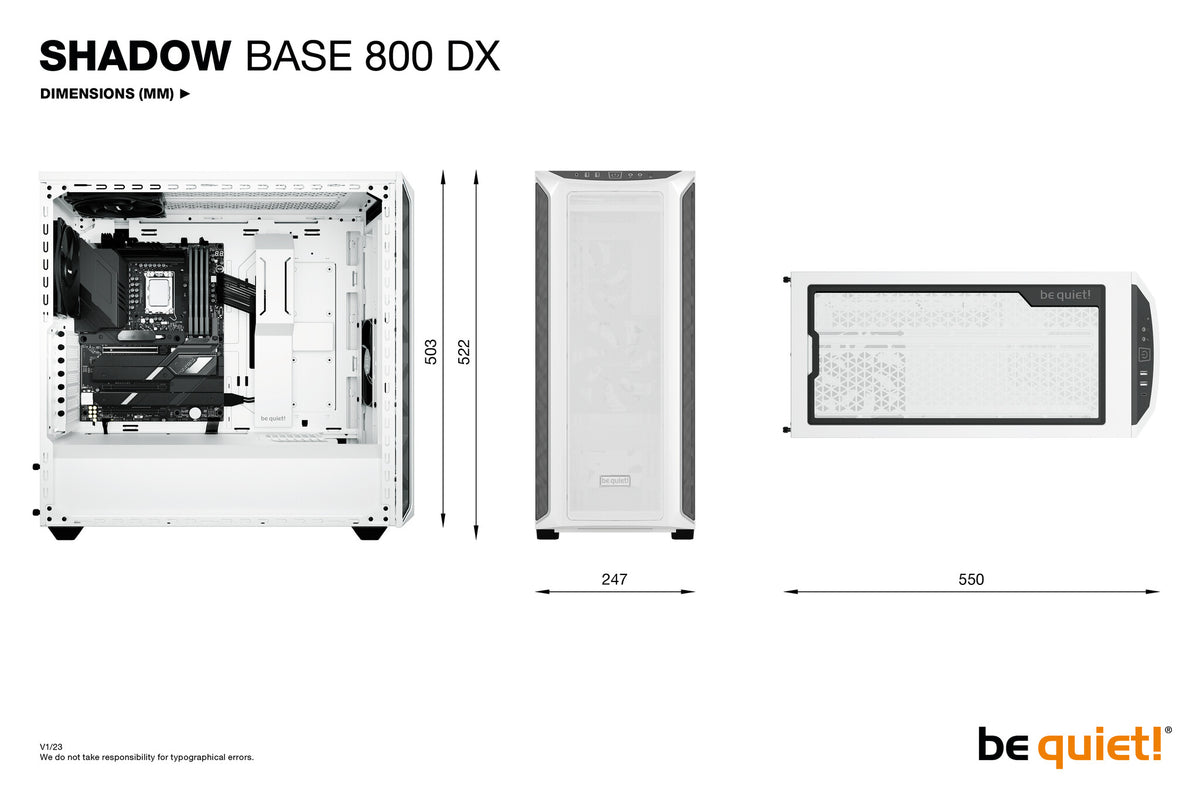 be quiet! Shadow Base 800 DX - Midi Tower in White