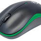 Manhattan Success 2.4Ghz Wireless Optical Mouse in Black/Green - 1,000dpi