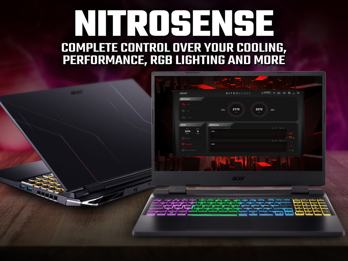 Acer Nitro 5 AN515-58 Laptop - 39.6 cm (15.6&quot;) - Intel® Core™ i7-12650H - 16 GB DDR5-SDRAM - 1TB SSD - NVIDIA GeForce RTX 4060 - Wi-Fi 6 - Windows 11 Home - Black