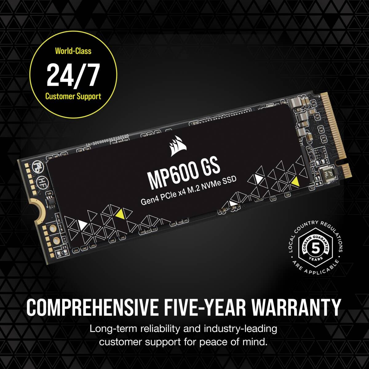 Corsair MP600 GS - PCI Express 4.0 3D TLC NAND NVMe M.2 SSD - 1 TB