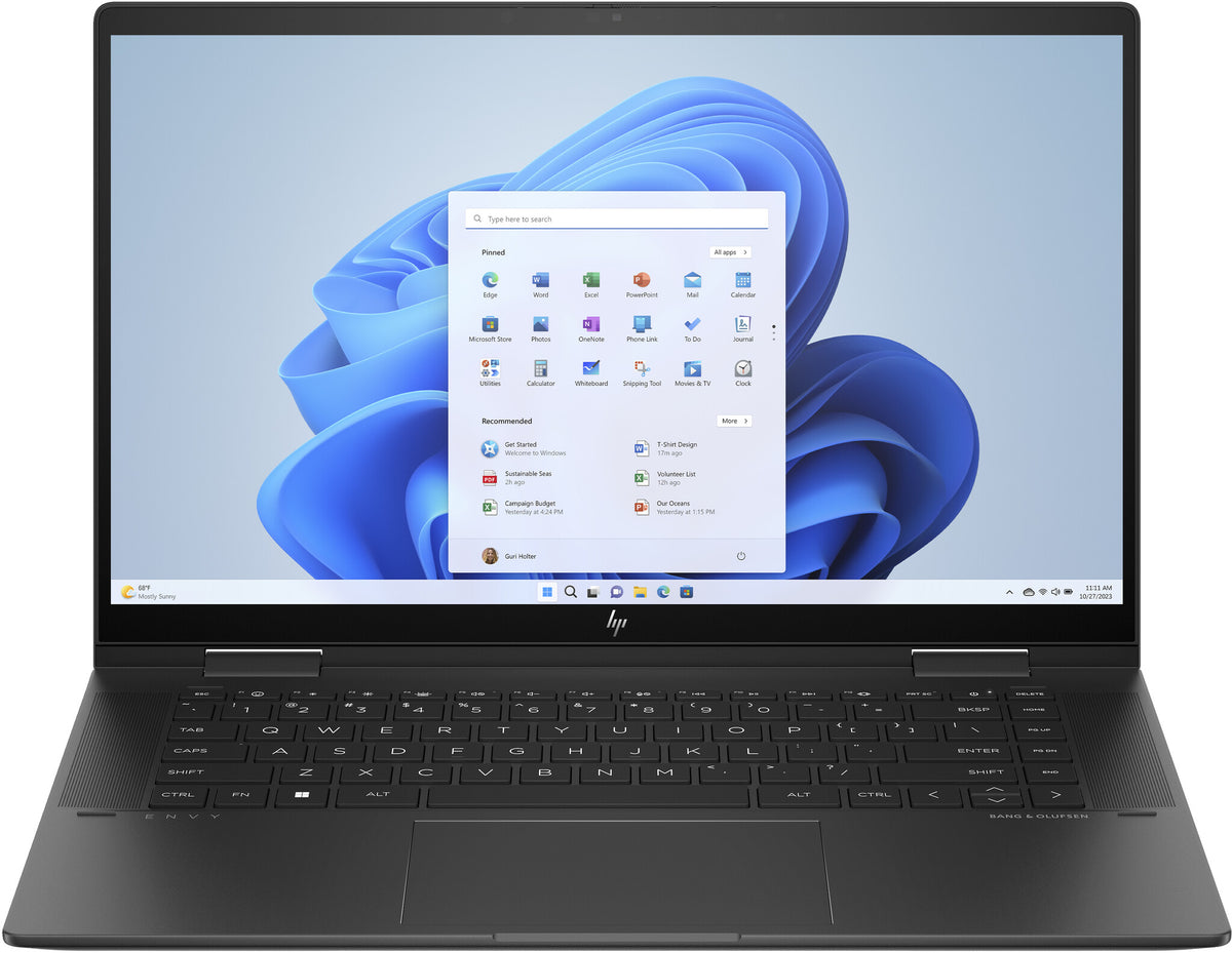 HP ENVY x360 Hybrid (2-in-1) - 39.6 cm (15.6&quot;) - Touchscreen - AMD Ryzen™ 5 7530U - 8 GB LPDDR4x-SDRAM - 512 GB SSD - Wi-Fi 6E - Windows 11 Home - Black