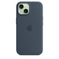 Apple iPhone 15 Silicone Case with MagSafe in Navy