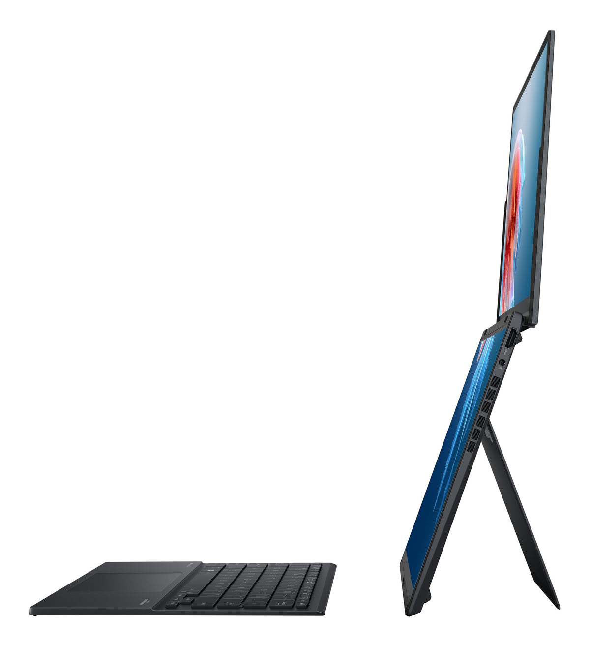 ASUS Zenbook Duo Hybrid (2-in-1) - 35.6 cm (14&quot;) - Touchscreen - Intel Core Ultra 9 185H - 32 GB LPDDR5x-SDRAM - 2 TB SSD - Wi-Fi 6E - Windows 11 Home - Grey