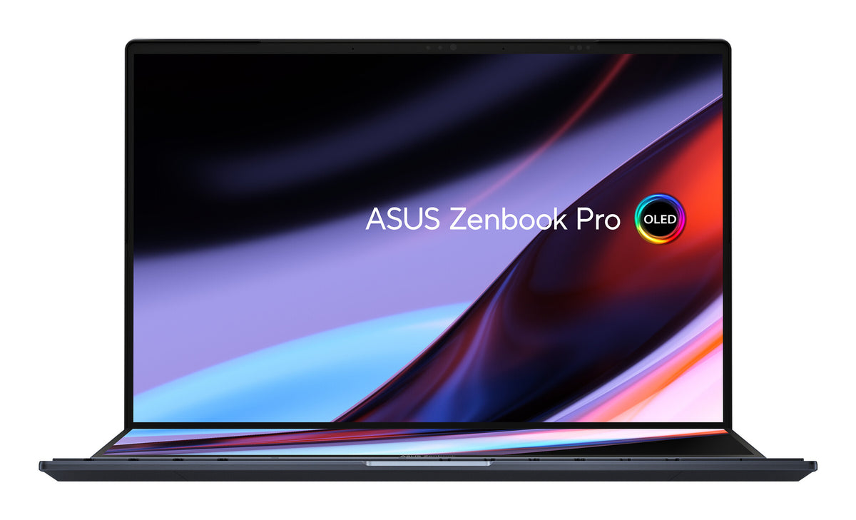 ASUS Zenbook Pro 14 Duo OLED Laptop - 36.8 cm (14.5") - Touchscreen - Intel® Core™ i9-12900H - 32 GB LPDDR5-SDRAM - 1 TB SSD - NVIDIA GeForce RTX 3050 Ti - Wi-Fi 6E - Windows 11 Home - Black