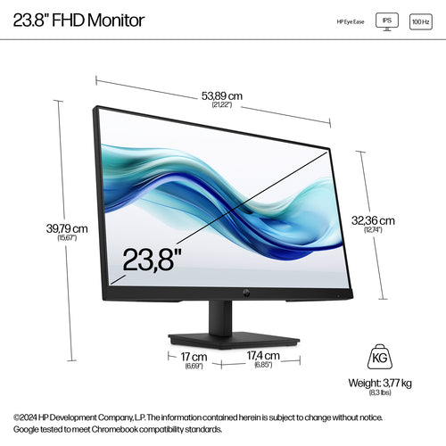 HP Series 3 Pro 324PF - 60.5 cm (23.8&quot;) - 1920 x 1080 pixels FHD LED Monitor