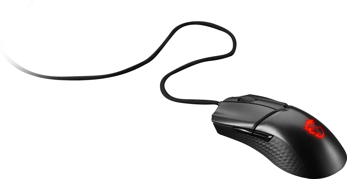 MSI CLUTCH GM31 LIGHTWEIGHT - USB Type-A Optical mouse in Black - 12,000 DPI