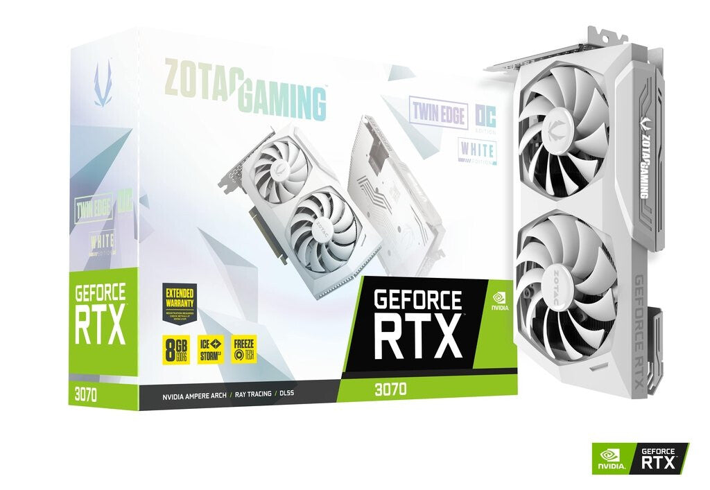 Zotac GAMING Twin Edge OC &quot;White Edition&quot; - NVIDIA 8 GB GDDR6 GeForce RTX 3070 graphics card
