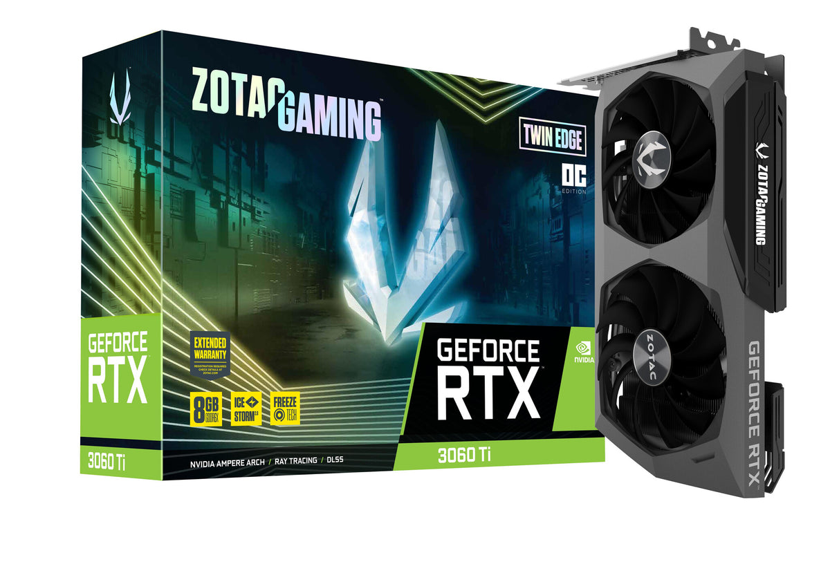 Zotac Twin Edge OC - NVIDIA 8 GB GDDR6X GeForce RTX 3060 Ti graphics card