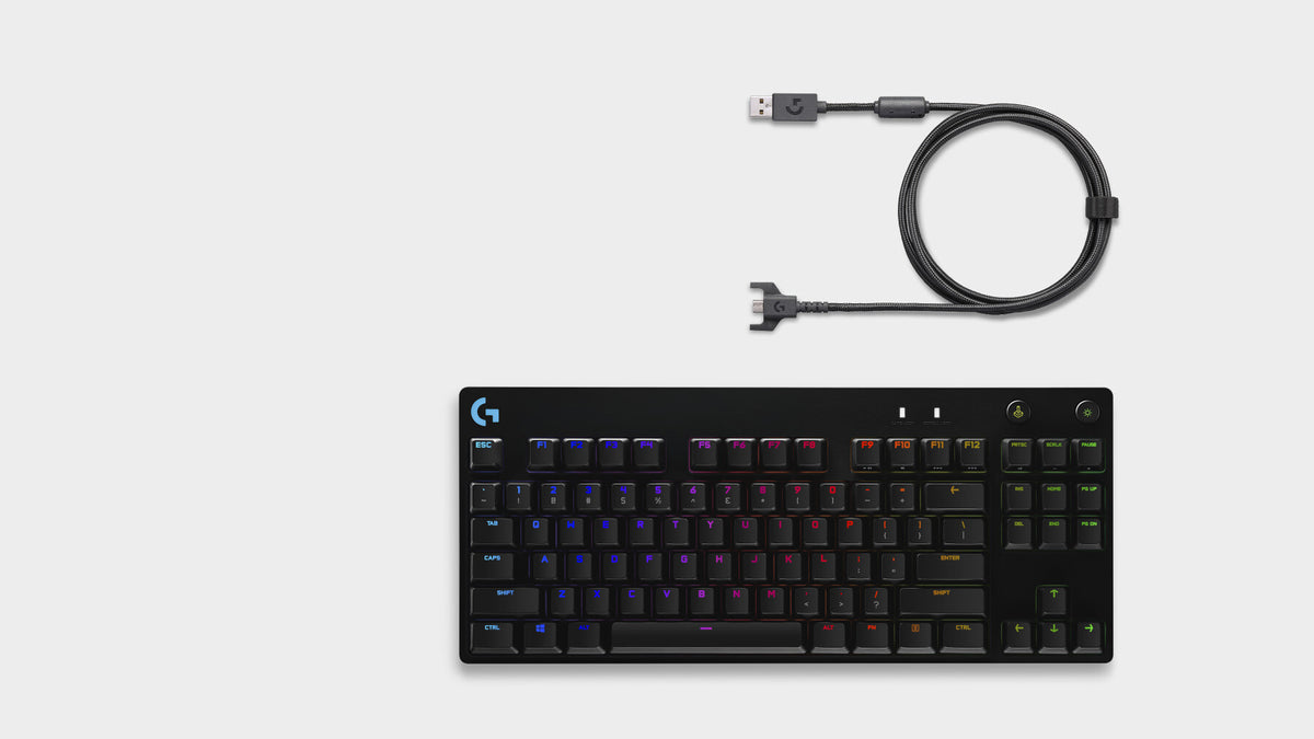Logitech G - G PRO TKL - USB Wired RGB Mechanical Gaming Keyboard in Black (QWERTY UK)
