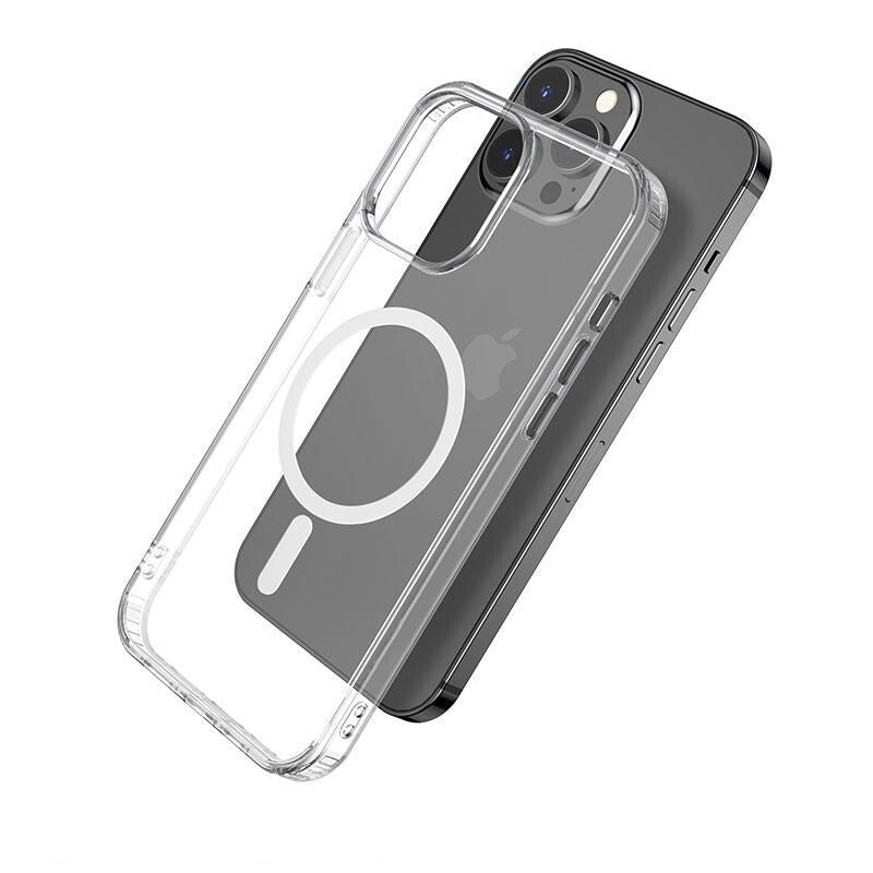 eSTUFF BERLIN Magnetic Hybrid mobile phone case for iPhone 13 Pro Max in Transparent